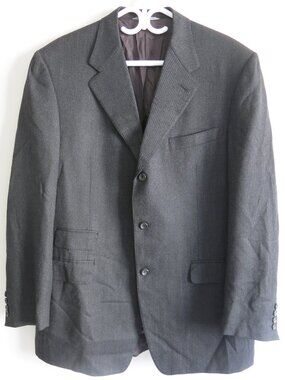 Canali 100% Pure Wool Houndstooth 3 Button Blazer Jacket - Size 54 L